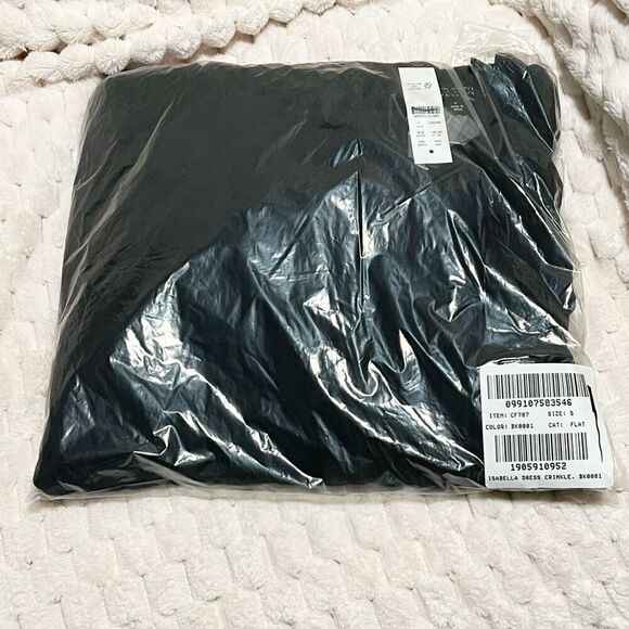 J.Crew Crinkle chiffon sheer long-sleeve dress in Black Size S NWT CF787 - Picture 8 of 11